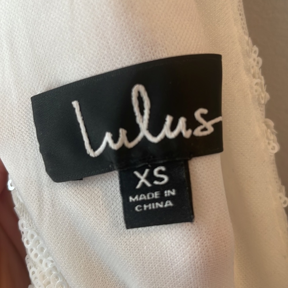 Lulu’s Spellbinding White Sequin Sleeveless Skate… - image 5